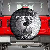 Personalised New Zealand Father's Day Spare Tire Cover Papa Kiwi Bird Tribal Pattern DT05 - Polynesian Pride