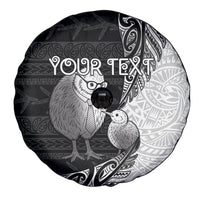 Personalised New Zealand Father's Day Spare Tire Cover Papa Kiwi Bird Tribal Pattern DT05 - Polynesian Pride
