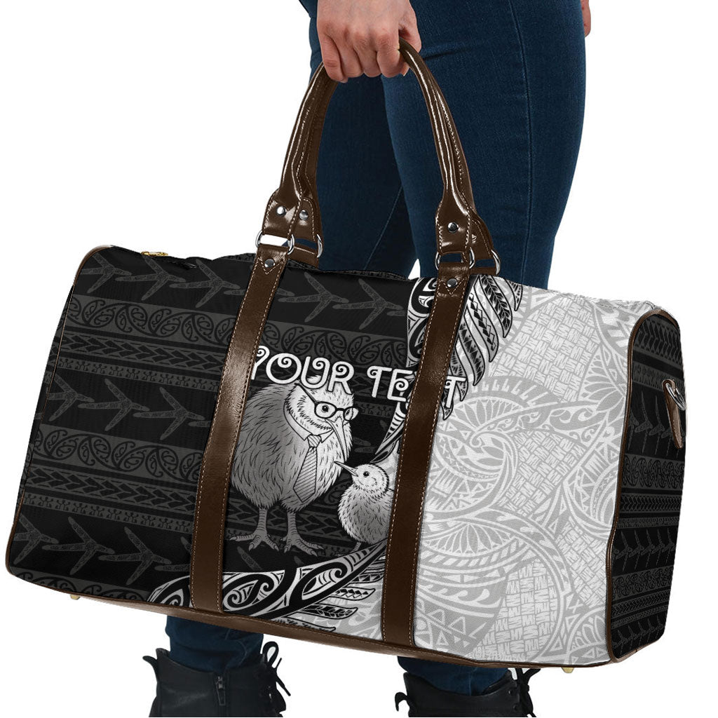 Personalised New Zealand Father's Day Travel Bag Papa Kiwi Bird Tribal Pattern DT05 - Polynesian Pride