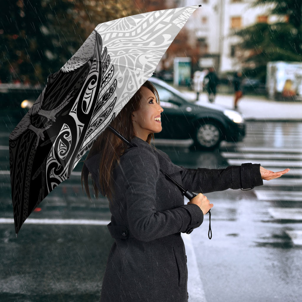 Personalised New Zealand Father's Day Umbrella Papa Kiwi Bird Tribal Pattern DT05 - Polynesian Pride