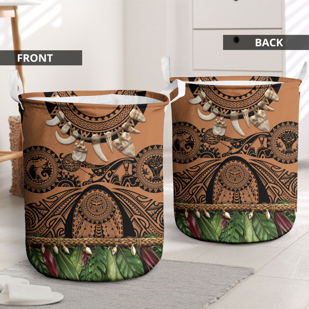 Polynesia Maui Tattoo Inspired Laundry Basket Tropical Leaf Skirt Costume