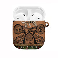 Polynesia Maui Tattoo Inspired AirPods Case Tropical Leaf Skirt Costume