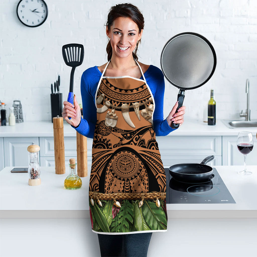 Polynesia Maui Tattoo Inspired Apron Tropical Leaf Skirt Costume