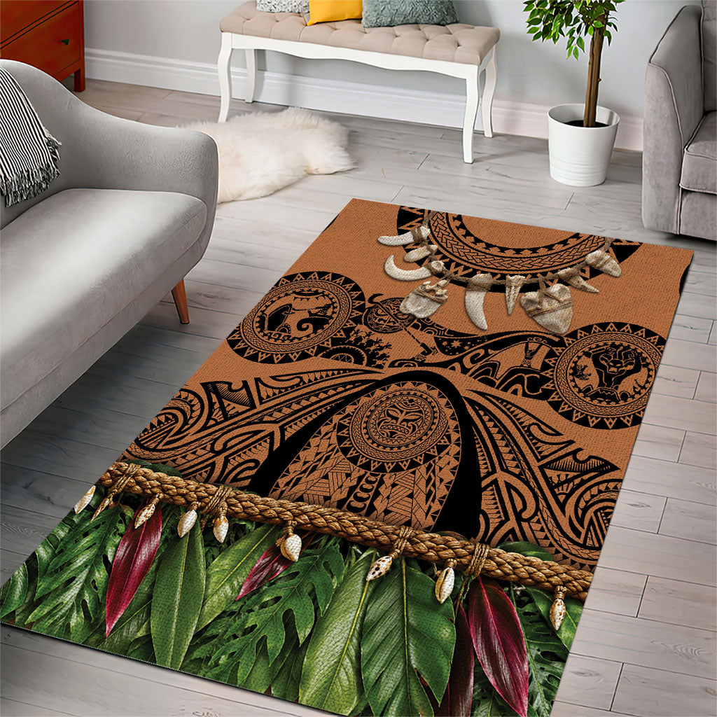 Polynesia Maui Tattoo Inspired Area Rug Tropical Leaf Skirt Costume