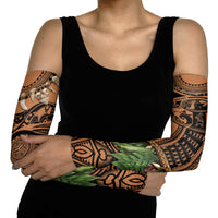 Polynesia Maui Tattoo Inspired Arm Sleeves Tropical Leaf Skirt Costume