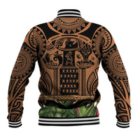 Polynesia Maui Tattoo Inspired Baseball Jacket Tropical Leaf Skirt Costume