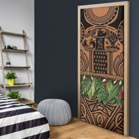 Polynesia Maui Tattoo Inspired Door Cover Tropical Leaf Skirt Costume