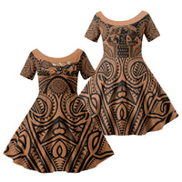 Polynesia Maui Tattoo Inspired Family Matching Mermaid Dress and Hawaiian Shirt Tropical Leaf Skirt Costume