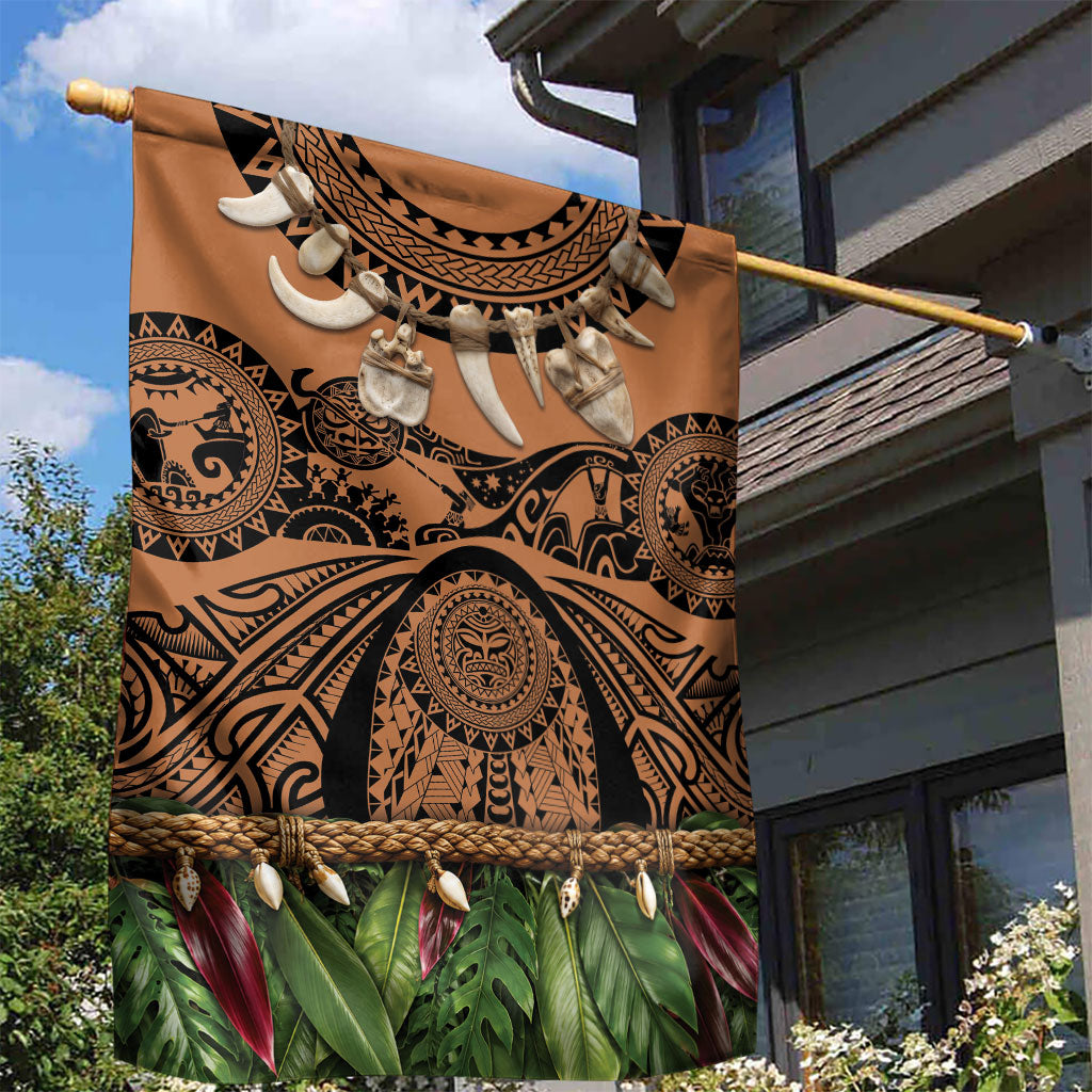 Polynesia Maui Tattoo Inspired Garden Flag Tropical Leaf Skirt Costume