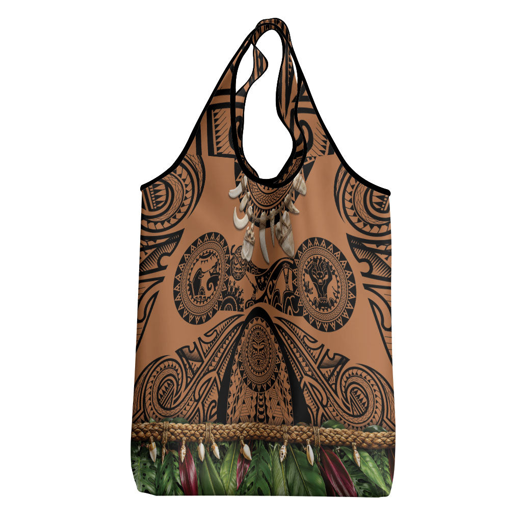 Polynesia Maui Tattoo Inspired Grocery Bag Tropical Leaf Skirt Costume