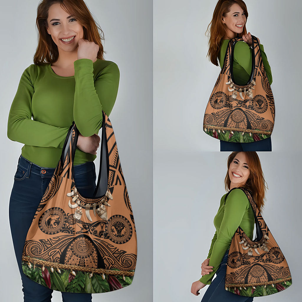 Polynesia Maui Tattoo Inspired Grocery Bag Tropical Leaf Skirt Costume