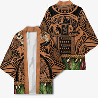 Polynesia Maui Tattoo Inspired Kimono Tropical Leaf Skirt Costume