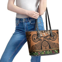 Polynesia Maui Tattoo Inspired Leather Tote Bag Tropical Leaf Skirt Costume