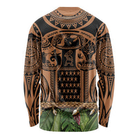 Polynesia Maui Tattoo Inspired Long Sleeve Shirt Tropical Leaf Skirt Costume