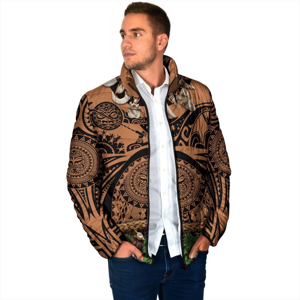 Polynesia Maui Tattoo Inspired Padded Jacket Tropical Leaf Skirt Costume