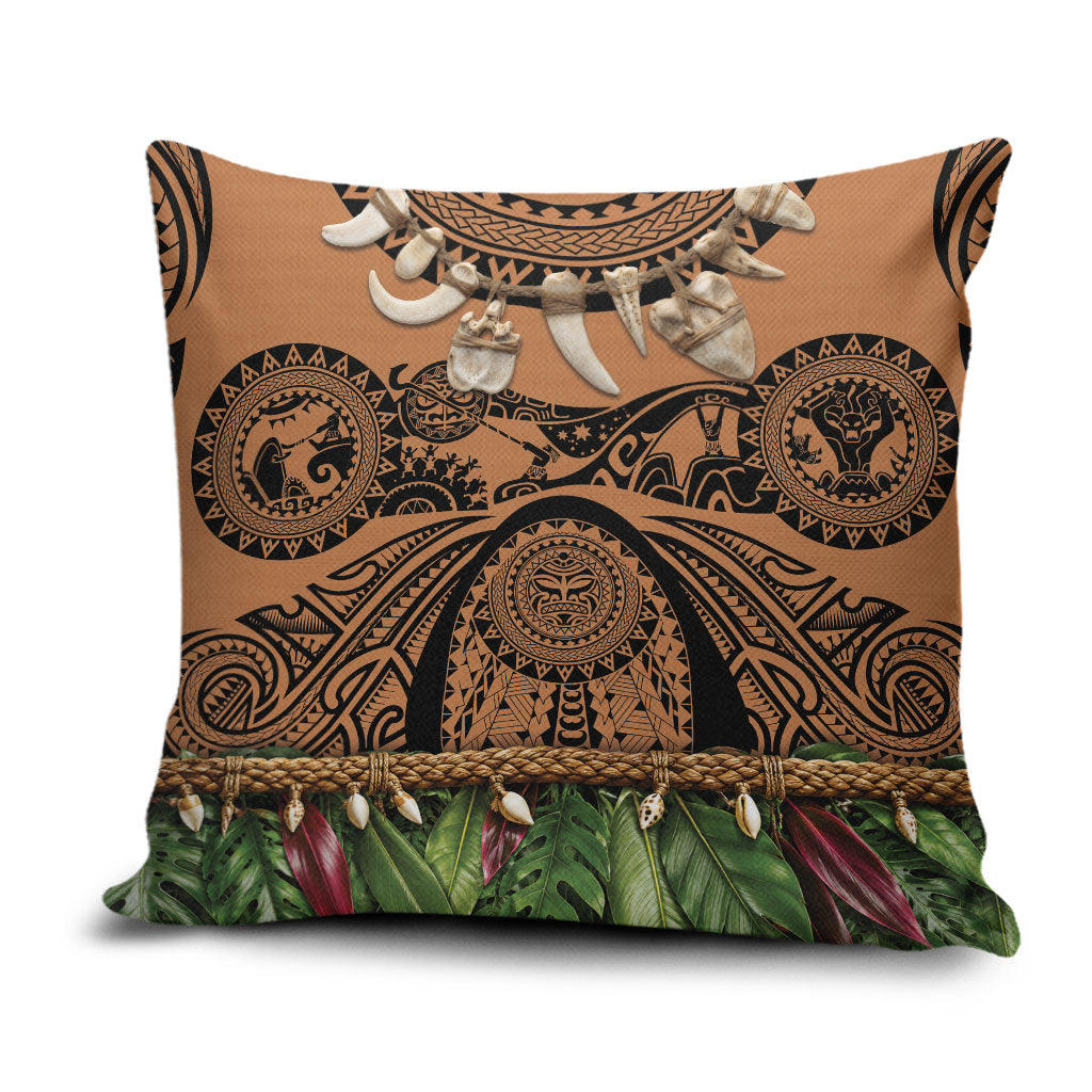 Polynesia Maui Tattoo Inspired Pillow Cover Tropical Leaf Skirt Costume