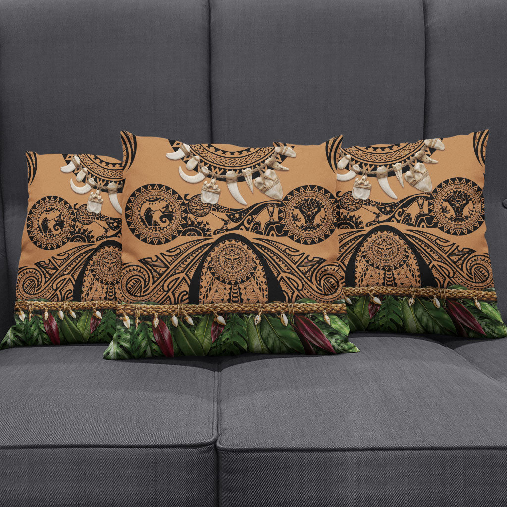 Polynesia Maui Tattoo Inspired Pillow Cover Tropical Leaf Skirt Costume