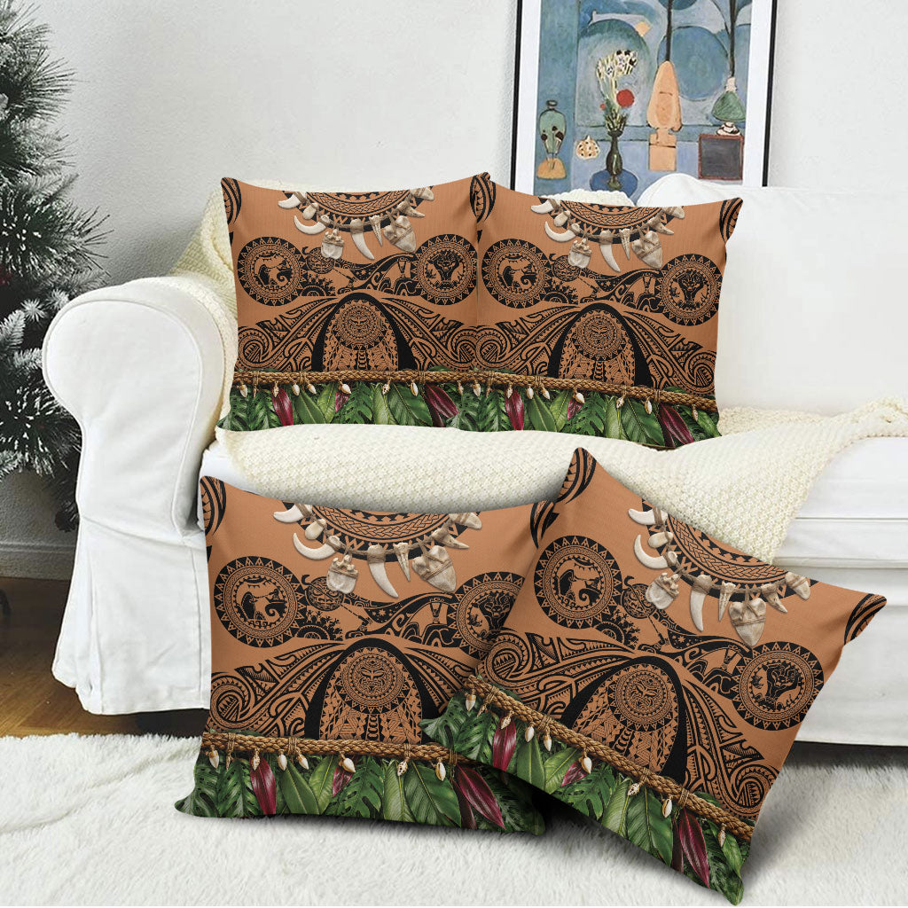 Polynesia Maui Tattoo Inspired Pillow Cover Tropical Leaf Skirt Costume