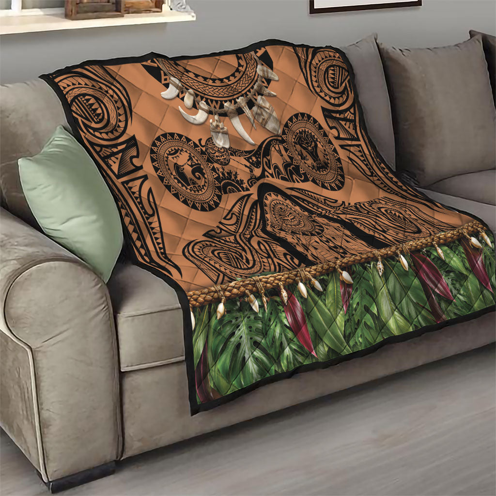 Polynesia Maui Tattoo Inspired Quilt Tropical Leaf Skirt Costume