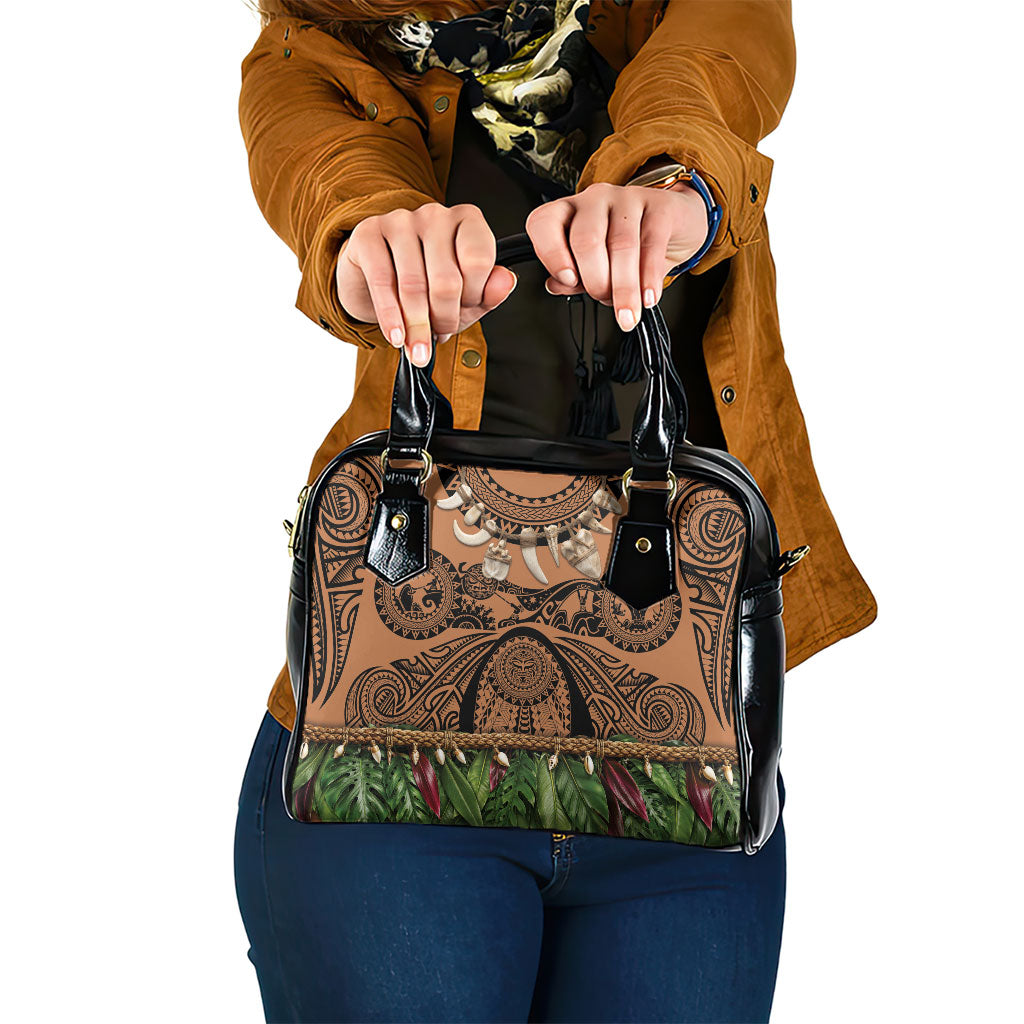 Polynesia Maui Tattoo Inspired Shoulder Handbag Tropical Leaf Skirt Costume