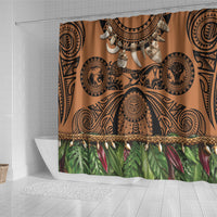 Polynesia Maui Tattoo Inspired Shower Curtain Tropical Leaf Skirt Costume