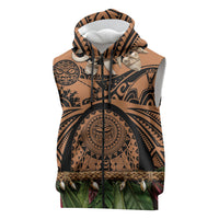 Polynesia Maui Tattoo Inspired Sleeveless Zip Hoodie Tropical Leaf Skirt Costume