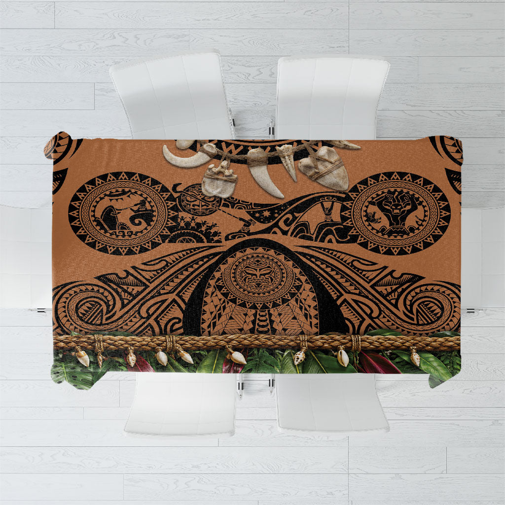 Polynesia Maui Tattoo Inspired Tablecloth Tropical Leaf Skirt Costume