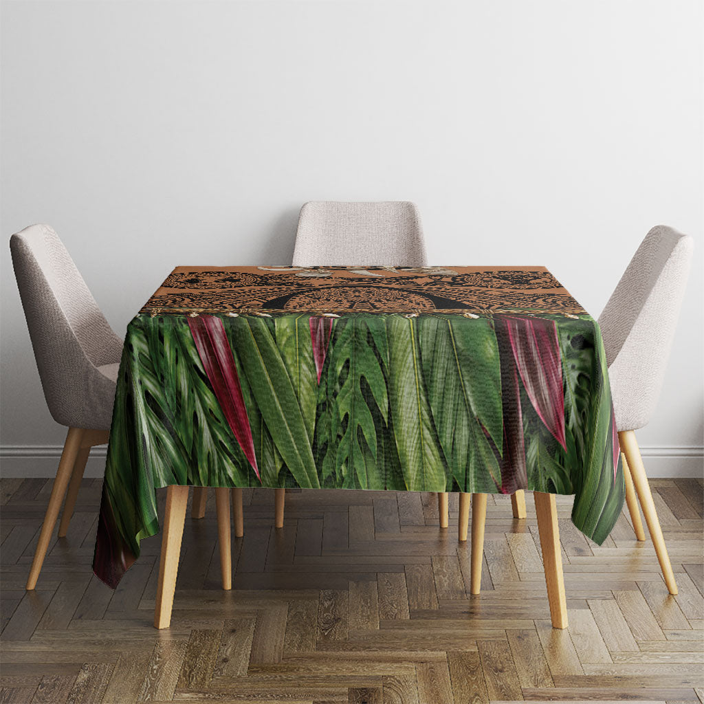 Polynesia Maui Tattoo Inspired Tablecloth Tropical Leaf Skirt Costume