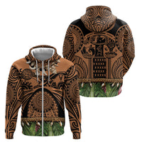 Polynesia Maui Tattoo Inspired Zip Hoodie Tropical Leaf Skirt Costume