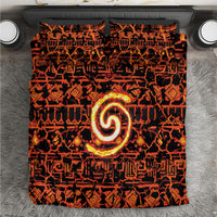 Polynesia Lava Monster Cosplay Bedding Set Fiery Glowing Volcano Crack Pattern