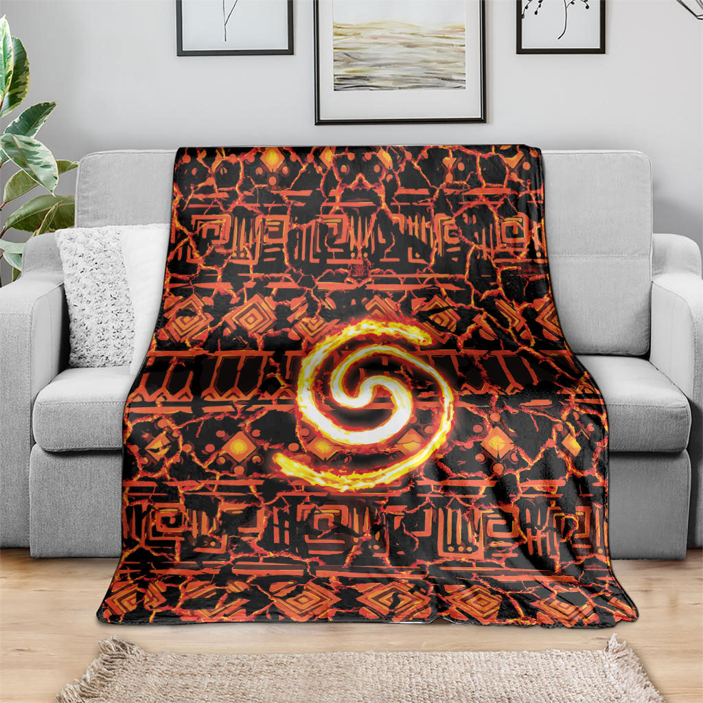 Polynesia Lava Monster Cosplay Blanket Fiery Glowing Volcano Crack Pattern