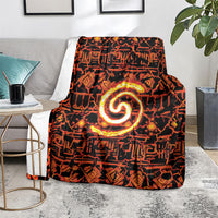 Polynesia Lava Monster Cosplay Blanket Fiery Glowing Volcano Crack Pattern