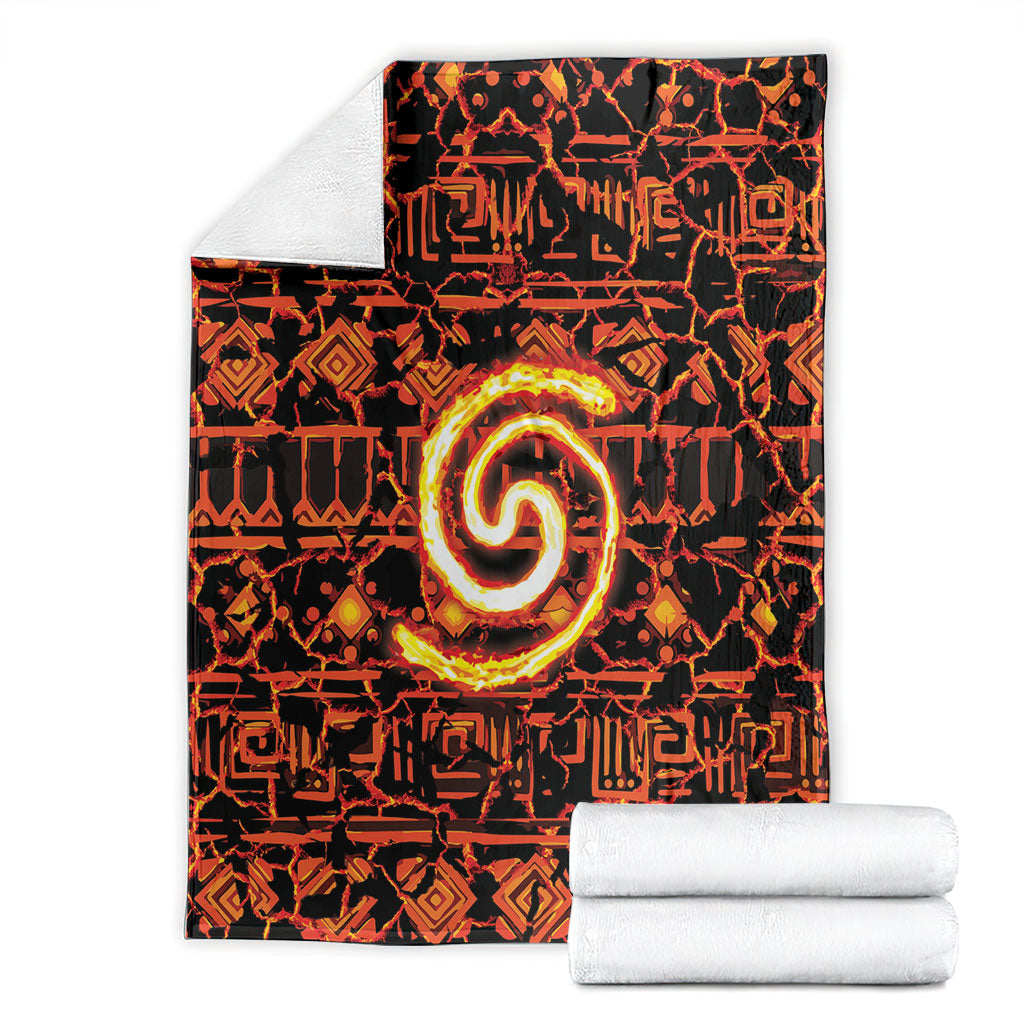 Polynesia Lava Monster Cosplay Blanket Fiery Glowing Volcano Crack Pattern
