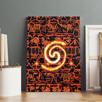 Polynesia Lava Monster Cosplay Canvas Wall Art Fiery Glowing Volcano Crack Pattern