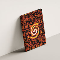 Polynesia Lava Monster Cosplay Canvas Wall Art Fiery Glowing Volcano Crack Pattern