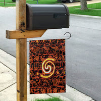 Polynesia Lava Monster Cosplay Garden Flag Fiery Glowing Volcano Crack Pattern