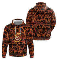 Polynesia Lava Monster Cosplay Hoodie Fiery Glowing Volcano Crack Pattern