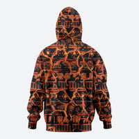 Polynesia Lava Monster Cosplay Hoodie Fiery Glowing Volcano Crack Pattern