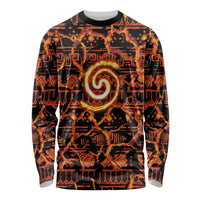 Polynesia Lava Monster Cosplay Long Sleeve Shirt Fiery Glowing Volcano Crack Pattern