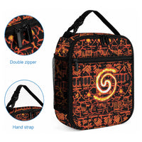 Polynesia Lava Monster Cosplay Lunch Bag Fiery Glowing Volcano Crack Pattern