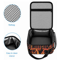 Polynesia Lava Monster Cosplay Lunch Bag Fiery Glowing Volcano Crack Pattern