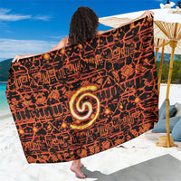 Polynesia Lava Monster Cosplay Sarong Fiery Glowing Volcano Crack Pattern