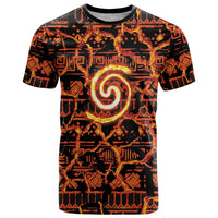 Polynesia Lava Monster Cosplay T Shirt Fiery Glowing Volcano Crack Pattern