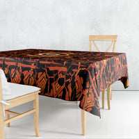 Polynesia Lava Monster Cosplay Tablecloth Fiery Glowing Volcano Crack Pattern