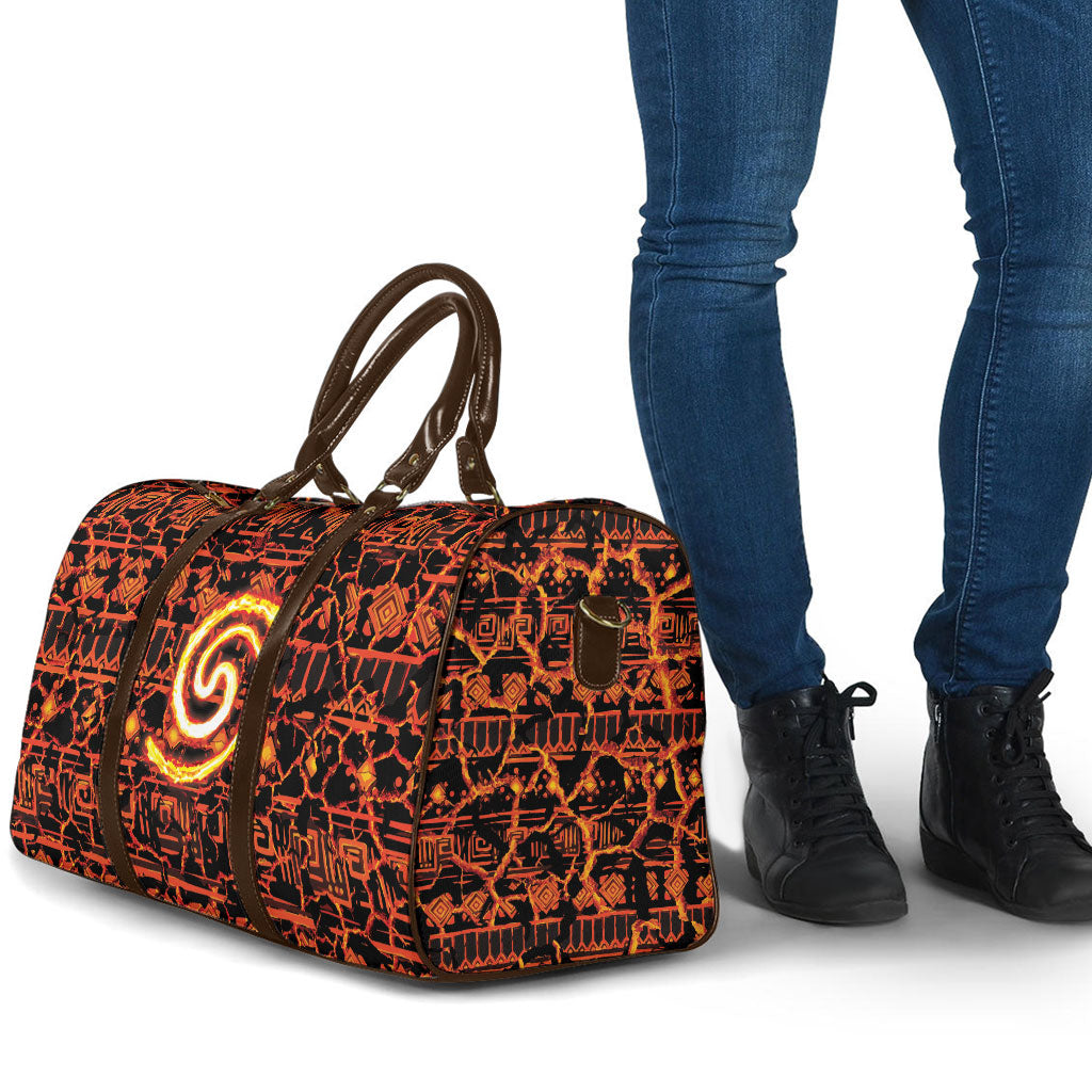 Polynesia Lava Monster Cosplay Travel Bag Fiery Glowing Volcano Crack Pattern