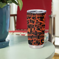 Polynesia Lava Monster Cosplay Tumbler Cup Fiery Glowing Volcano Crack Pattern