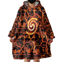 Polynesia Lava Monster Cosplay Wearable Blanket Hoodie Fiery Glowing Volcano Crack Pattern
