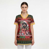 Dachshund Christmas Scrub Top Merry Dachmas - Polynesian Pride