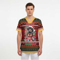 Dachshund Christmas Scrub Top Merry Dachmas - Polynesian Pride