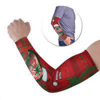 Guam Christmas Arm Sleeves Chamorro Seal Hat Santa Tribal Waves - Polynesian Pride